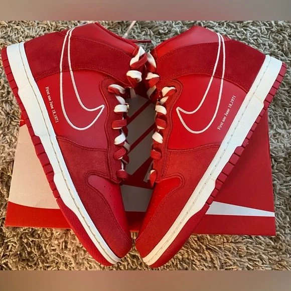 Nike | Shoes | Nike Dunk High First Use Red Mens Size 1  display picture 2